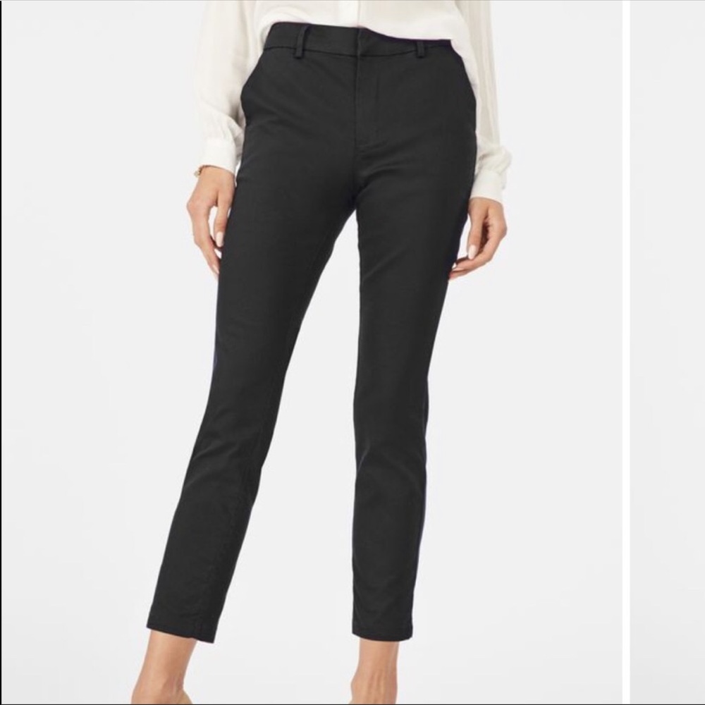Cropped Trouser Style Black Pants